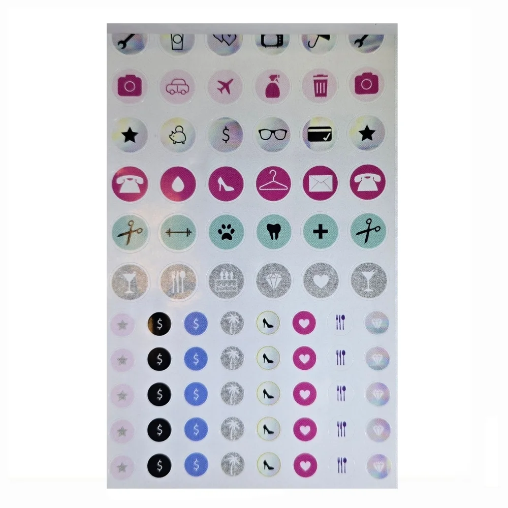 Monthly Multicolor Paper Sticker Book - Over 500 Planner Stickers